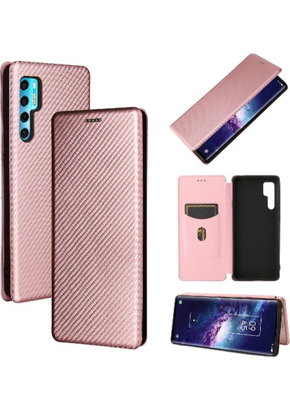 Tcl 20 Pro 5g Kart Ekleme Deri Için Kılıf Folio Flip Case Manyetik (Yurt Dışından)