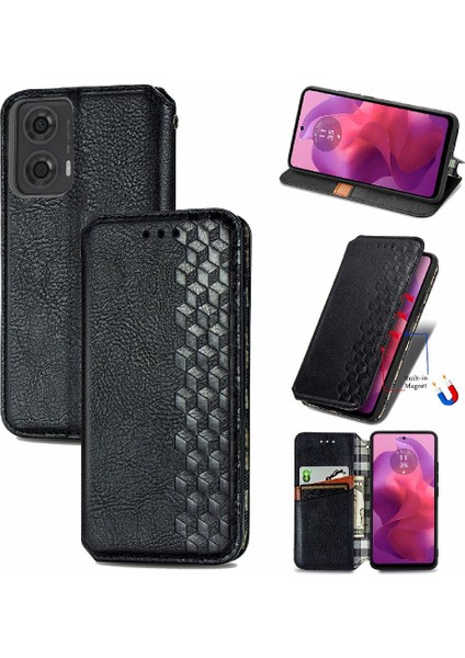Motorola Moto G24 Zarif Iş Moda Tasarım Cüzdan Kılıf (Yurt Dışından)