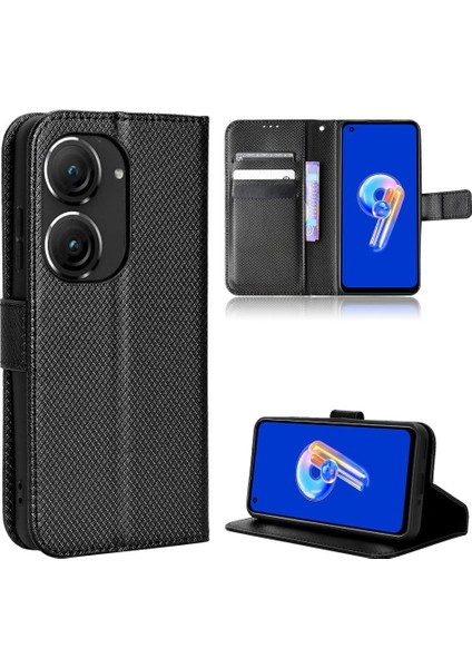 Asus Zenfone 9 Için Kılıf Manyetik Cüzdan Kart Tutucu Kickstand Kapak (Yurt Dışından)