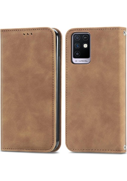Infinix Not 10 Fermuar Cüzdan Basit Iş Kordon Deri Için Kılıf (Yurt Dışından)