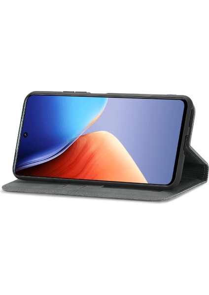 Tecno Camon 19 Deri Çanta Basit Iş Cüzdan Kordon Için Kılıf (Yurt Dışından)