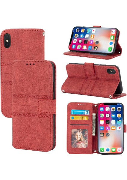 Iphone Xs Max Kickstand Cüzdan Kılıf Darbeye Koruyucu Için Flip Case (Yurt Dışından)