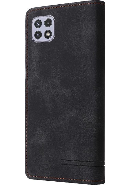 Samsung Galaxy A22 5g Için Flip Case Darbeye Basit Iş Cüzdan (Yurt Dışından)