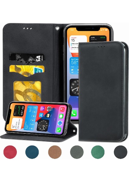 Iphone 12 Için Kılıf Mini Deri Kılıf Basit Iş Darbeye Çevir (Yurt Dışından)