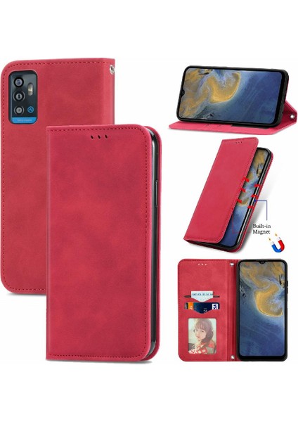 Zte Blade A71 Basit Iş Fermuar Cüzdan Kordon Deri Kılıf (Yurt Dışından)
