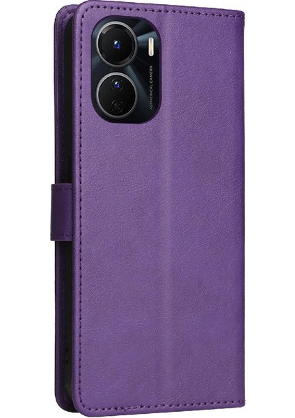Vivo Y16 4g Için Flip CASE/Y02S Klasik Düz Renk Iş Cüzdan Telefon (Yurt Dışından)