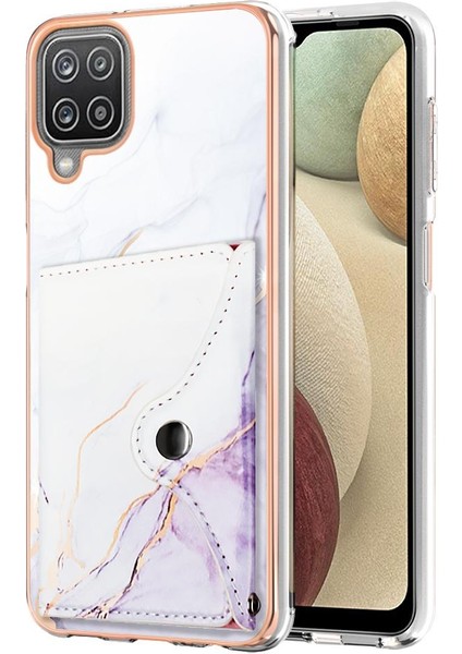 Samsung Galaxy A12 5g Kart Yuvaları Için Kılıf Mermer Yumuşak Tpu Tampon Ince (Yurt Dışından)