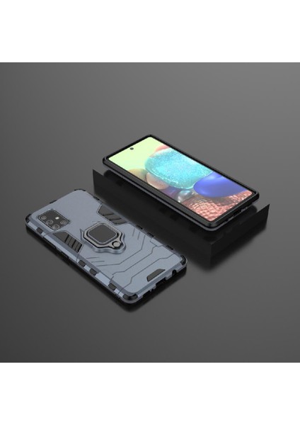 Samsung Galaxy A71 5g Darbeye Kapak Için Kılıf 360 &deg; Dönen Halka Askeri (Yurt Dışından)