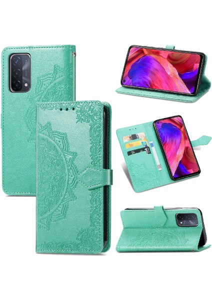 Oppo A54 5g Darbeye Deri Kılıf Için Kılıf Basit Iş Çevirme Kapağı (Yurt Dışından)