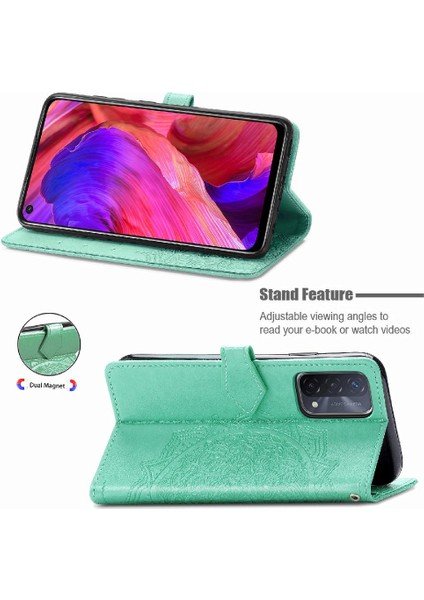Oppo A54 5g Darbeye Deri Kılıf Için Kılıf Basit Iş Çevirme Kapağı (Yurt Dışından)