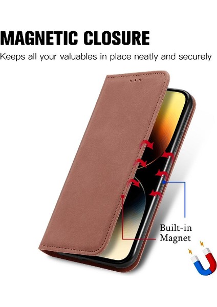 Iphone 14 Pro Basit Iş Darbeye Dayanıklı Cüzdan Deri Kılıf (Yurt Dışından) fiyatları