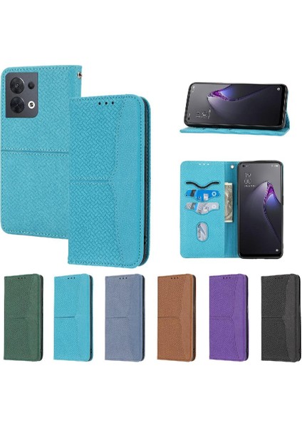 Oppo Reno8 Pro Pu Deri Kapak Için Kılıf El Cüzdan Kredi Kartı Tutucu (Yurt Dışından)