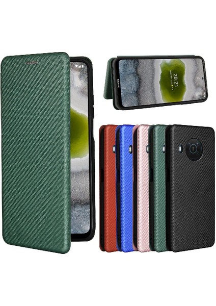Nokia X10/X20 Kart Ekleme Tam Koruma Manyetik Karbon Için Kılıf (Yurt Dışından)