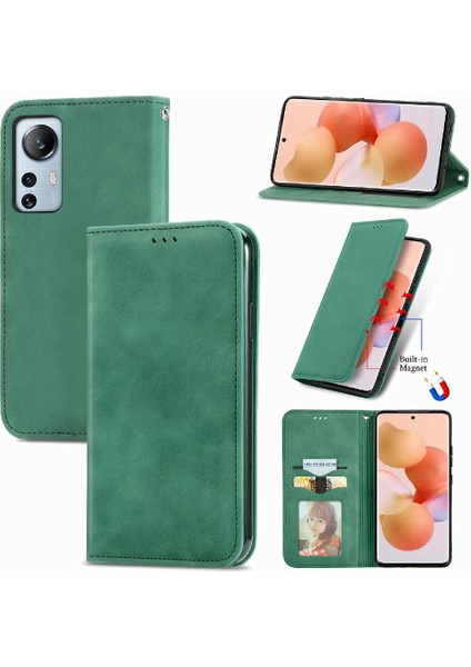 Xiaomi 12 Lite Için Kılıf Cüzdan Kapak Çevirin Basit Iş Darbeye Vaka (Yurt Dışından)