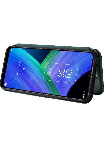 Tcl 20R 5G/20AX Tam Koruma Manyetik Karbon Fiber Kart Flip Için Kılıf (Yurt Dışından)