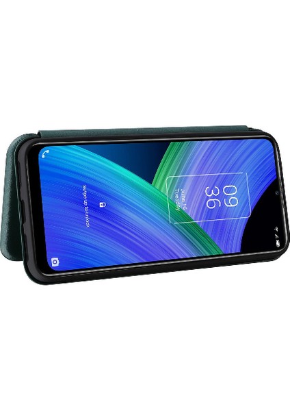 Tcl 20R 5G/20AX Tam Koruma Manyetik Karbon Fiber Kart Flip Için Kılıf (Yurt Dışından)