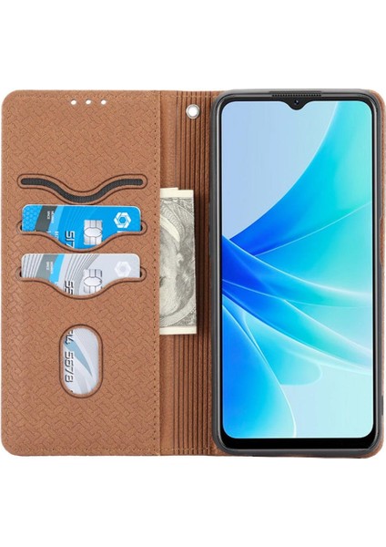Oppo A57 4G/A77 4G/A57S 4g Kredi Kartı Tutucu Flip Folio Kitap Pu (Yurt Dışından)