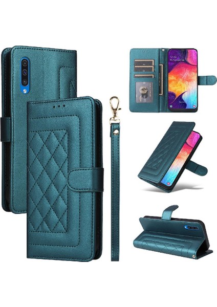 Samsung Galaxy A50 Için Flip Case Deri Kılıf Cüzdan Basit Iş Çevirme (Yurt Dışından)