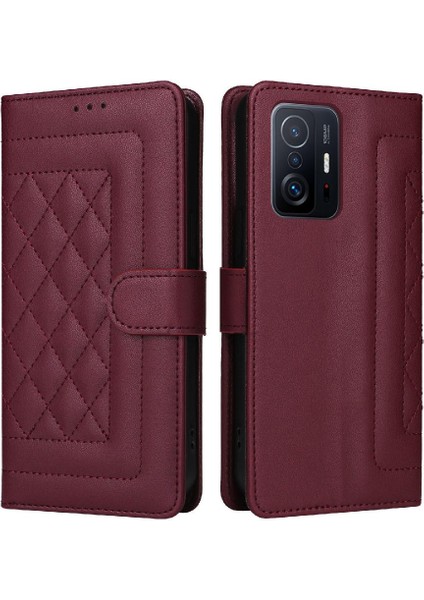 Xiaomi 11T/11T Pro Için Flip Case Deri Kılıf Kapak Darbeye (Yurt Dışından)