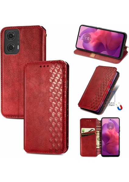 Motorola Moto G24 Zarif Iş Moda Tasarım Cüzdan Kılıf (Yurt Dışından)