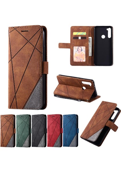 Xiaomi Redmi Not 8t Için Kılıf Cüzdan Çevir Folyo Kart Tutucu Kickstand Pu (Yurt Dışından)
