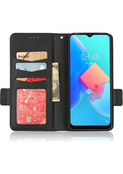 Tecno Spark 8c Yan Toka Pu Deri Cüzdan Manyetik Kart Yuvaları Için Kılıf (Yurt Dışından) fırsatları