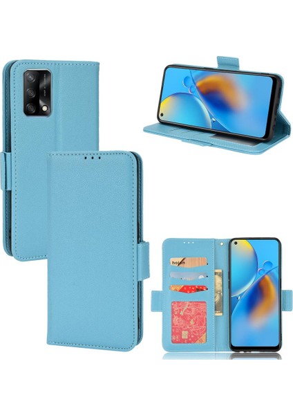 Oppo Için Kılıf A74 4G/A95 4g Manyetik Cüzdan Kart Yuvaları Tutucu Pu Deri (Yurt Dışından)