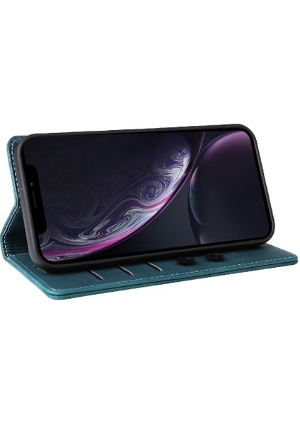 Iphone Xr Deri Kılıf Darbeye Kapak Kapak Cüzdan Basit (Yurt Dışından)