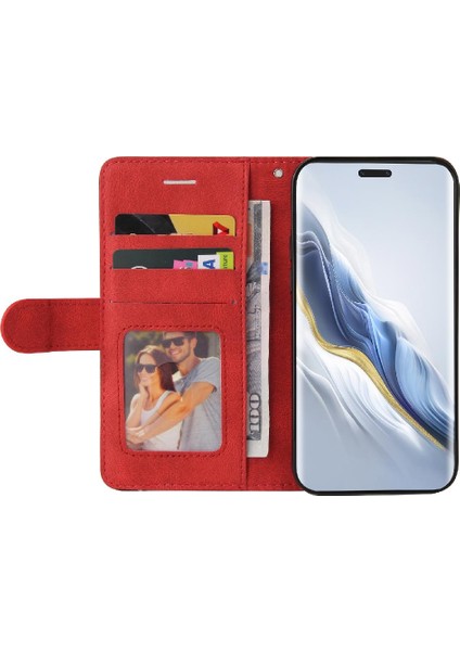 Onur Için Flip Case Sihirli 6 Pro 5g Pu Deri Flip Folio Kılıf Kickstand (Yurt Dışından)