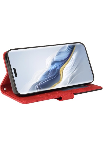 Onur Için Flip Case Sihirli 6 Pro 5g Pu Deri Flip Folio Kılıf Kickstand (Yurt Dışından)