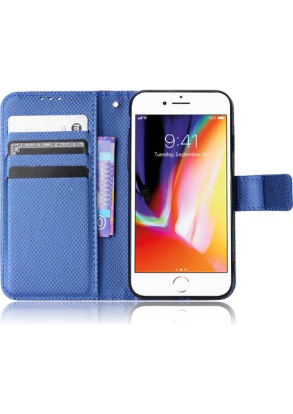 IPhone Se 2022/2020 Kickstand Kapak Kart Tutucu Manyetik Cüzdan (Yurt Dışından)