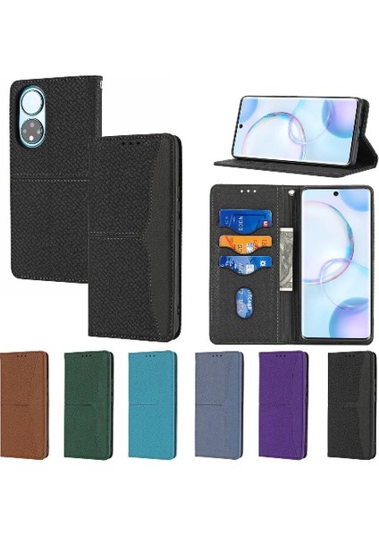 Huawei Nova 9 Için Kılıf El Cüzdan Kredi Kartı Tutucu Flip Folio Kitap Pu (Yurt Dışından)