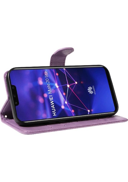 Huawei Mate 20 Lite Için Flip Case ve Kart Yuvası Cüzdan Telefon Kılıfı ile (Yurt Dışından)