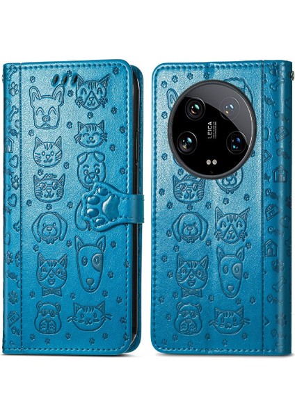 Xiaomi 14 Için Kılıf Ultra Kapak Kapak Darbeye Kısa Kayış Deri Kılıf (Yurt Dışından)