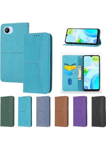 Realme C30/C30S/NARZO 50I Prime Flip Folio Kitap El Cüzdan Kartı Için Kılıf (Yurt Dışından)
