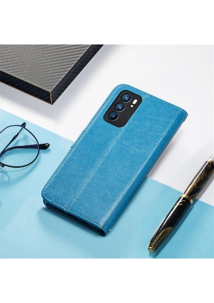 Mays Shop Oppo Case 6 5g Için Zarif Iş Çevirme Kapağı Dört Yapraklı Yonca (Yurt Dışından)