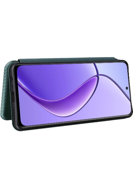 Realme 12 5g Tam Koruma Manyetik Karbon Fiber Kart Folio Için Kılıf (Yurt Dışından)