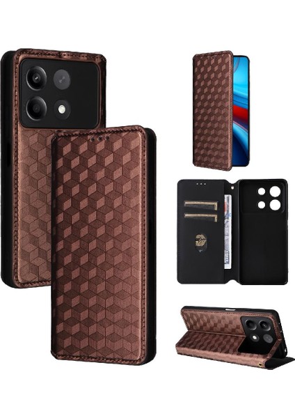 Xiaomi Poco X6 Neo 5g Pu Deri 3D Desen Kart Yuvaları Tutucu (Yurt Dışından)