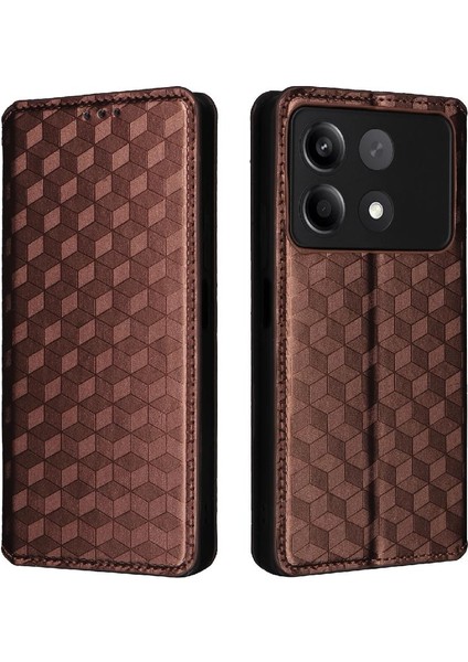 Xiaomi Poco X6 Neo 5g Pu Deri 3D Desen Kart Yuvaları Tutucu (Yurt Dışından)