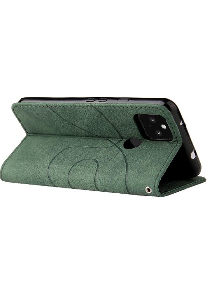 Kart Yuvası Standı Pu ile Google Piksel 5 Xl Kickstand Koruyucu Kılıf (Yurt Dışından)