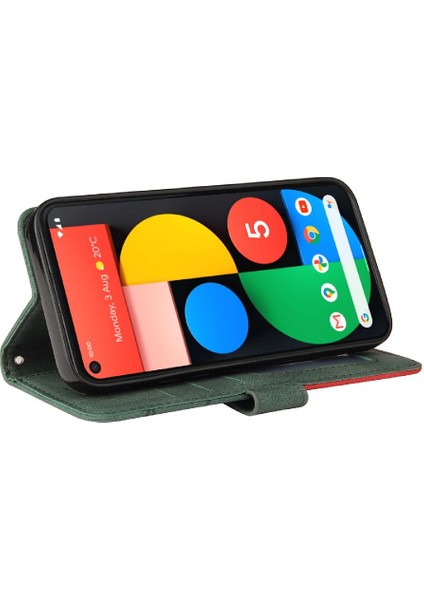 Kart Yuvası Standı Pu ile Google Piksel 5 Xl Kickstand Koruyucu Kılıf (Yurt Dışından)