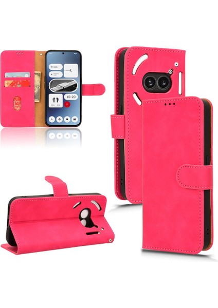 Nothing Telefon 2A Tam Koruma Deri Folio Flip Case ile (Yurt Dışından)