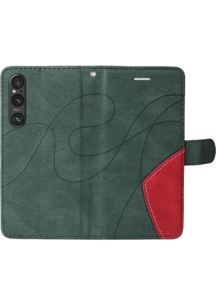 Sony Xperia 1V Pu Deri Flip Folio Kılıf Kickstand Koruyucu (Yurt Dışından)