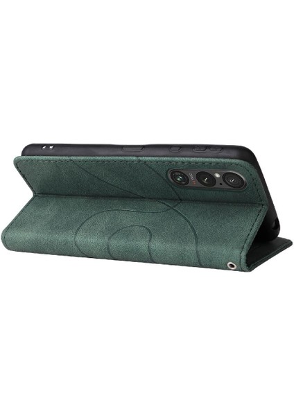 Sony Xperia 1V Pu Deri Flip Folio Kılıf Kickstand Koruyucu (Yurt Dışından)