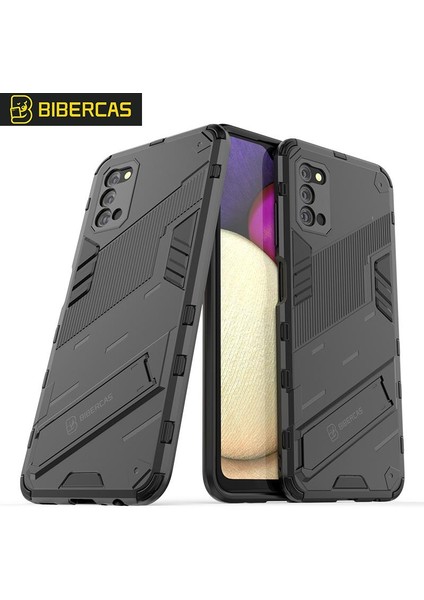 Samsung Galaxy A03S Sağlam Askeri Koruyucu Kapak Kickstand (Yurt Dışından)