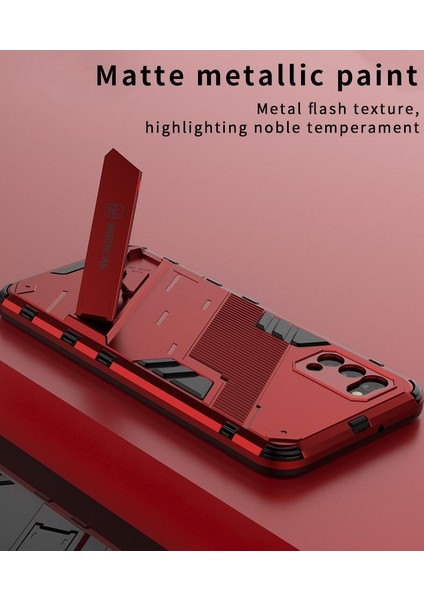 Samsung Galaxy A03S Sağlam Askeri Koruyucu Kapak Kickstand (Yurt Dışından)