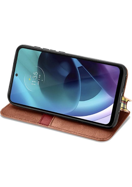 Mays Shop Motorola Moto G71 Zarif Iş Flip Kapak Kılıf Için Kılıf (Yurt Dışından)