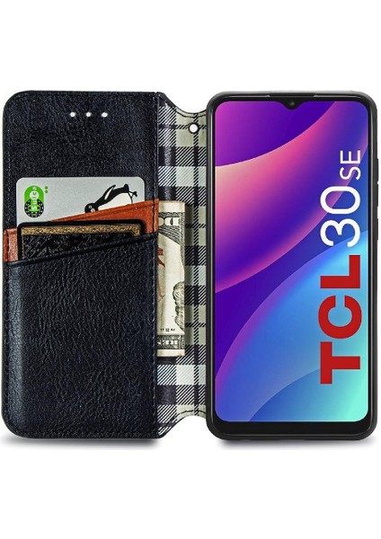 Mays Shop Tcl 30SE Zarif Iş Çevirme Kapağı Cüzdan Fonksiyonu Için Kılıf Moda (Yurt Dışından)