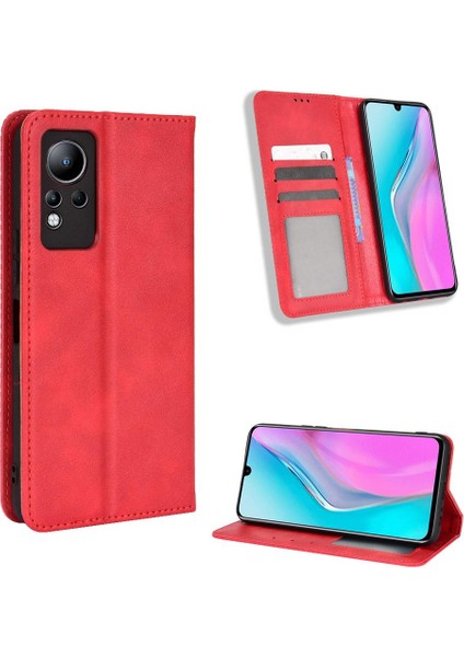 Infinix Not 11 Cüzdan Pu Deri Manyetik Kapatma Için Kılıf (Yurt Dışından)