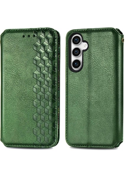 Samsung Galaxy S23FE Zarif Iş Deri Kılıf Cüzdan Flip (Yurt Dışından)